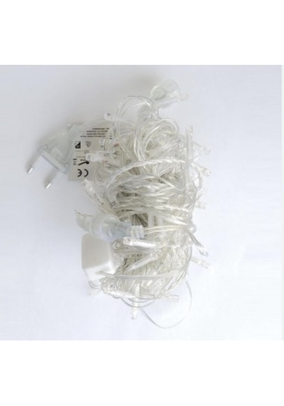 Ip20 10mt Eklemeli 100led 6500k Şeffaf Kablolu Sabit Yılbaşı