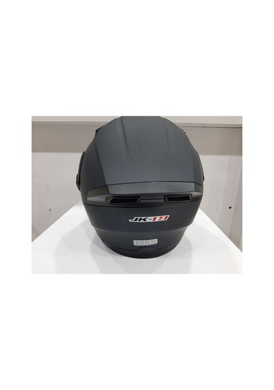 Mat Siyah Jk 902 Çene Pedli Güneş Vizörlü Çeneden Açılır Kask Gri