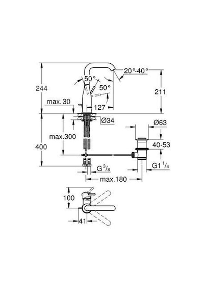 Grohe Essence Tek Kumandalı Lavabo Bataryası 32628001