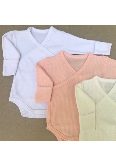 Özdemirli Bebe Özdemirlitekstil Bebelino Çıtçıtlı Badi Kruvaze (3 Lü Paket) (456569690) Çok Renkli