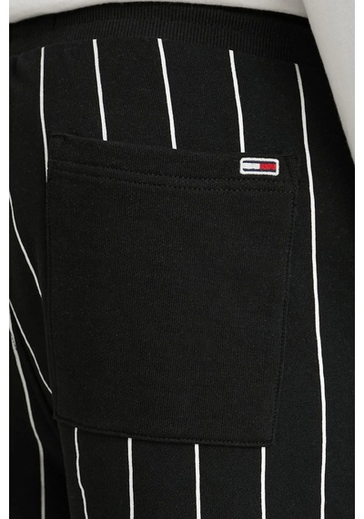 Tommy Hilfiger Tommy Jeans Oversize Pinstripe Men's Shorts Erkek Oversize Şort Siyah