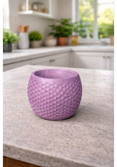 Honeycomb Desenli Mor Saksı