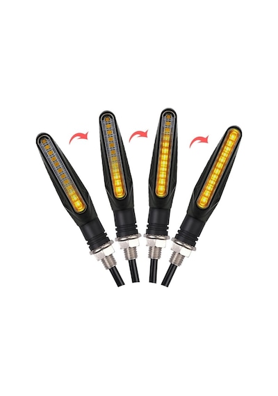 Techmaster Zxd-04 12V Su Geçirmez Motosiklet Led Çakarlı Sinyal Lambası