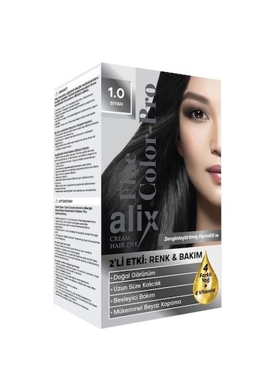 Alix 50Ml Kit Saç Boyası 1.0 Siyah