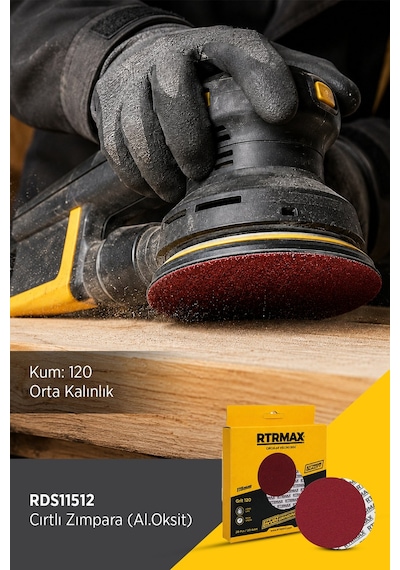 Rds11512 Alüminyum Oksit Cırtlı Zımpara 115 Mm - Kum: 120 - 20 Adet