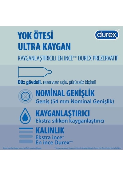 Durex Yok Ötesi Ultra Kaygan Prezervatif 10'lu