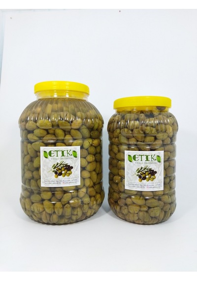 Etik Yerli Ürünler Çekiçke Eğri Çekirdek Cinsi Kırma Tatlanmış Zeytin 5 KG + 3 KG