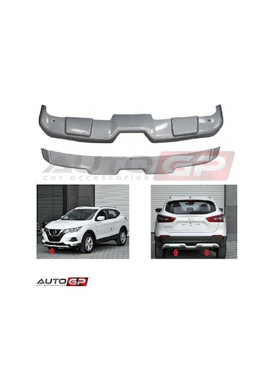Autogp Nissan Qashqai Difüzör Ön Arka Tampon Koruma 2018 2019 2020