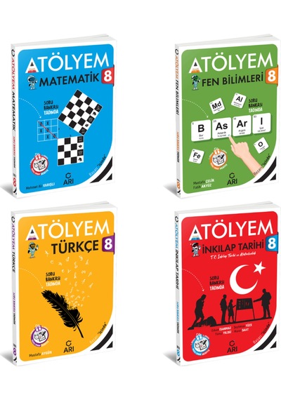 Arı Yayınları 8 Sınıf Matematik Fen Türkçe Sosyal Akıllı Atölyem Seti 4 Kitap