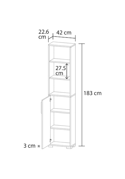 Lizbon No.5 Banyo Dolabı Beyaz