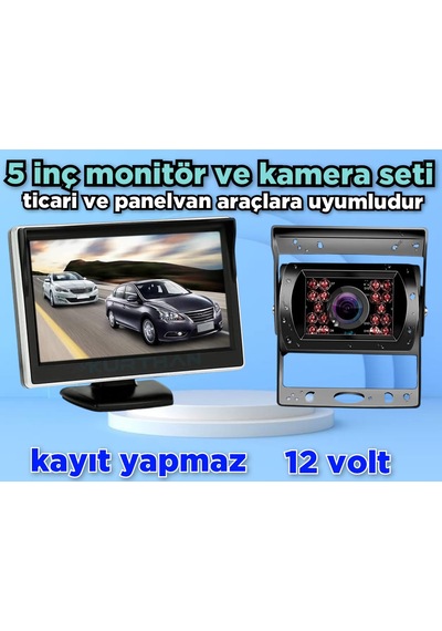 Ticari Araçlara 5 İnç Monitör Ve 1 Ad Metal Kasa Kamera Kayıtsız