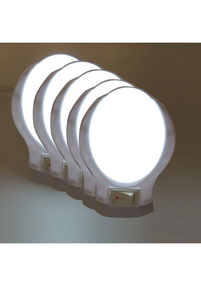 Ufo Led Gece Lambası 0,5W Tasarruflu Işıklı Fişli Düğmeli 5 Adet(503908712) Çok Renkli