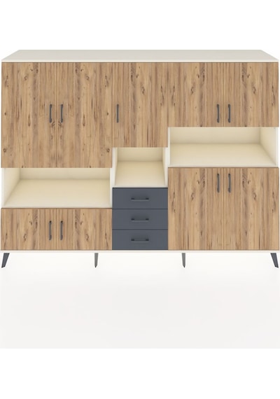 Hyperion Dolap 13 Raflı 3 Çekmeceli 9 Kapaklı 220x44x163 Aytaşı-ç Aytaşı-çam/antrasit Hyperion Dolap 13 Raflı 3 Çekmeceli 9 Kapaklı 220x44x163 Aytaşı-ç Aytaşı-çam/antrasit