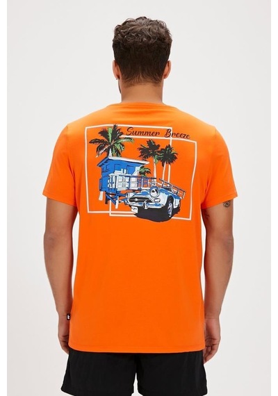 Bad Bear Dustın T-shırt Orange Erkek Tişört Turuncu S-xxl 001