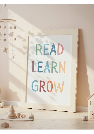 Read Learn Grow Dijital Baskı Poster V9 Çerçevesiz