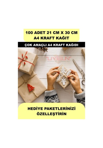 100 Adet A4 Kraft Kağıt 21x30 100 Gr. Yazıcı Uyumlu, Vintage Resim Kağıdı, Çocuk Etkinlik Kağıdı