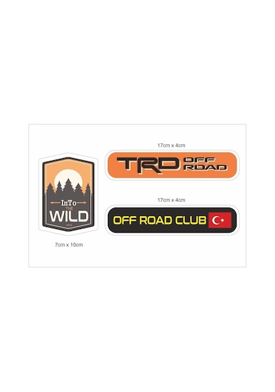 Off Road Temalı Sticker 9 Parça Çıkartma Seti 1