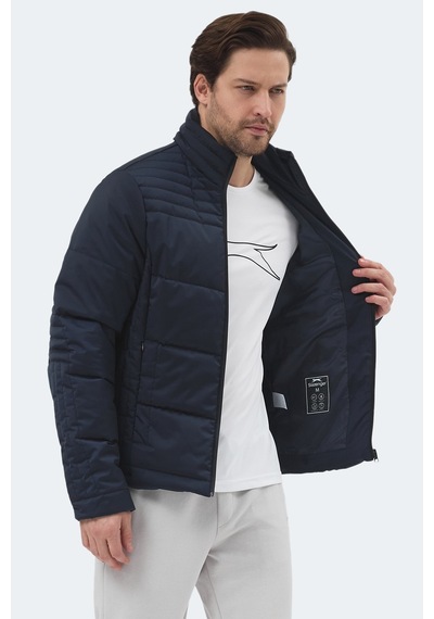 Slazenger Blanco Erkek Dik Yaka Slim Fit Lacivert Mont & Kaban Lacivert