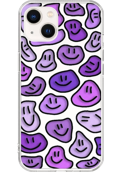 Apple Uyumlu iPhone 15 Şeffaf Kılıf Şeffaf Wallpaper 6 Tasarımlı