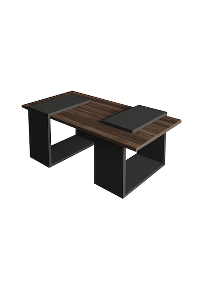 Matris Modern Orta Sehpa Geometrik Tasarım Ve Şık Detaylar Ceviz/antrasit