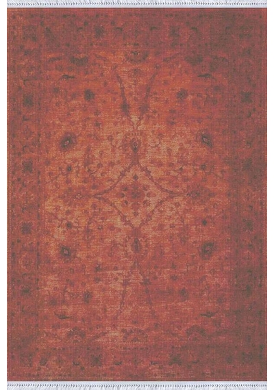 Kiremit Modern Dokuma Pamuk Taban Kaymaz Kilim Klm044n11