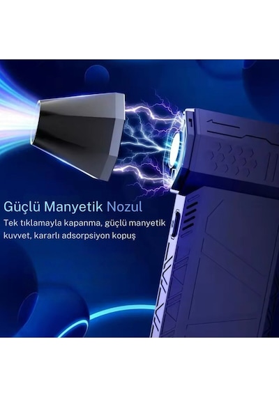 Araç Ev Ve Elektronik Temizliği İçin Güçlü Şarjlı Hava Üfleme Makinesi 130.000 Rpm Turbo Fan Blower