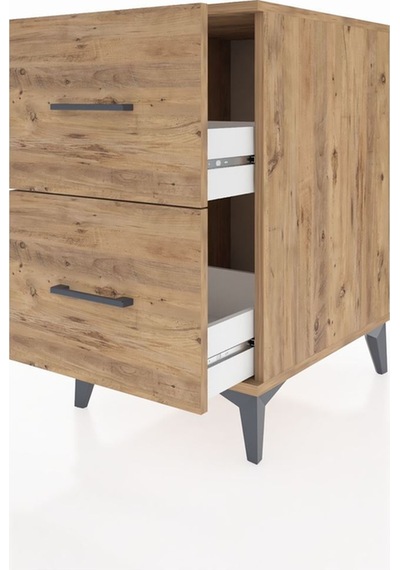 Kronos Komodin 2 Çekmeceli 44x59x80 Çam-çam Atlas Çam