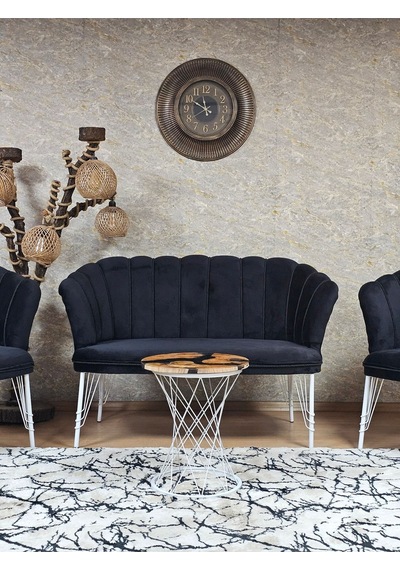 Zafir Beyaz Boyalı Tel Ayak Papatya Çay Seti Koltuk Takımı , Balkon, Salon, Ofis, Cafe Koltuk Takımı Siyah Zafir Beyaz Boyalı Tel Ayak Papatya Çay Seti Koltuk Takımı , Balkon, Salon, Ofis, Cafe Koltuk Takımı Siyah
