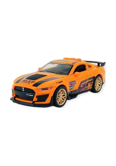 Spor Araba Gt-500 Sürtmeli Işıklı Sesli Turuncu Plastik 18cm Lisinya Çok Renkli