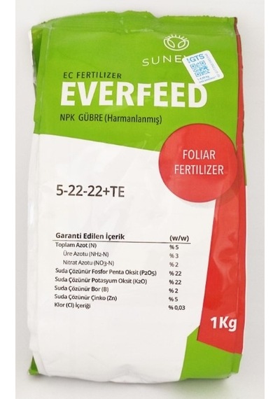 Everfeed 5-22-22 Npk Yaprak Gübresi 1kg