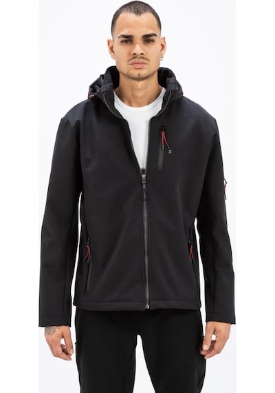 Exuma 2111161 Erkek Siyah Yağmur Rüzgar Geçirmez Softshell Özellikli Mont 001