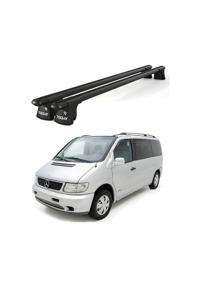 Trio-ı Mercedes-benz Vito 1997-2003 Uyumlu Siyah Kilitli Ara Atkı 135cm Port Bagaj Tavan Barı