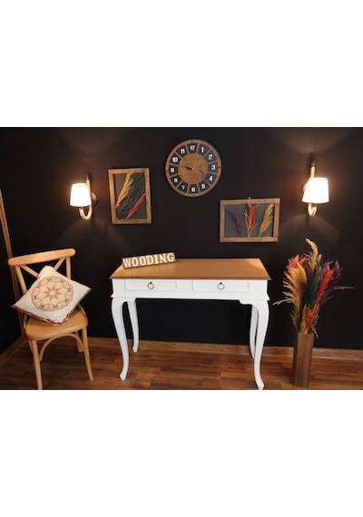 Wooding 100 Cm Çekmeceli Masif Beyaz Naturel Dresuar (548587809) Beyaz