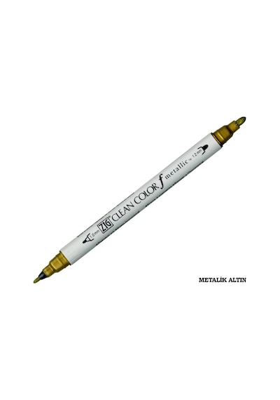 Zig Clean Color Çift Uçlu Keçe Kalem Tcs-8000 Gümüş