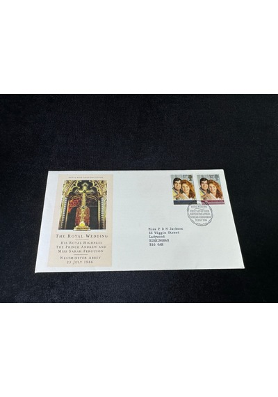 İngiltere Fdc İlk Gün Zarfı The Royal Wedding The Prince Andrew And Miss Sarah Ferguson Postadan Geçmiş