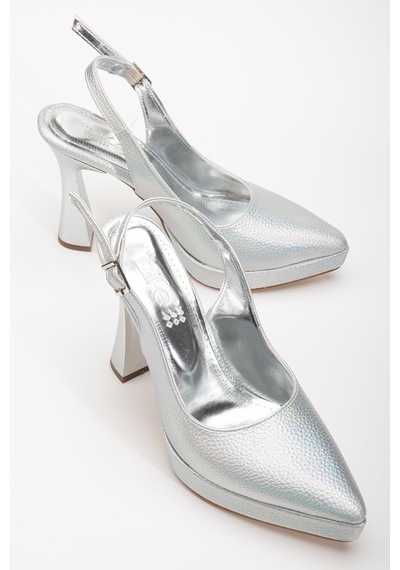 Suins Melvin Kadın Platform Topuklu Stiletto Ayakkabı Gümüş