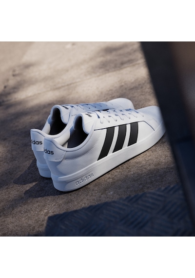 Adidas Grand Court Base 3.0 Jr4613 Erkek Sneaker Beyaz - Siyah