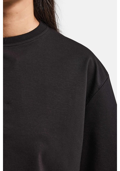 Itsbasic Kadın Siyah Renk S6-1 Oversize Bol Kesim T-shirt Itsbasic Kadın Siyah Renk S6-1 Oversize Bol Kesim T-shirt