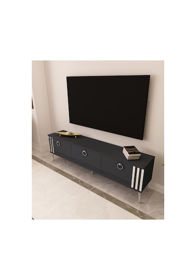 Lora 150 Tv Ünitesi Tv Sehpası Antrasit - Gümüş Antrasit-gümüş