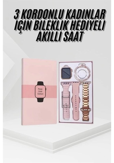 Mey İthalat Yeni Nesil Kadın Akıllı Saat Rose Gold Android Ve İos Uyumlu