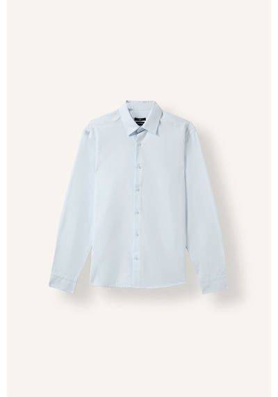 Defacto Modern Fit Polo Yaka Uzun Kollu Gömlek G0375ax26aube144 Mavi-be144