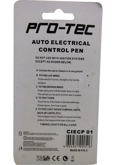 Pro-tec Oto Kontrol Kalemi Spiral Kablolu 6-12-24 V