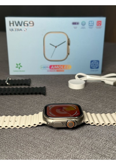 Wearfitpro Watch 9 Hw69 Ultra 2 Amoled Ekran Tüm Model Telefonlara Uyumlu 2.05 Hd Ekran