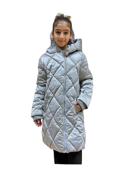Benitto Kids Kız Çocuk Kapüşonlu Kaban 51329 Gri