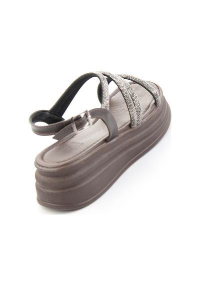 Kahve Platin Kadın Sandalet K05404066087