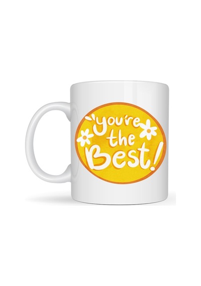 You're The Best Yazılı Porselen Kupa Model 123 Motive Edici Tasarım, Özel  Fikri, Kahve & Ça