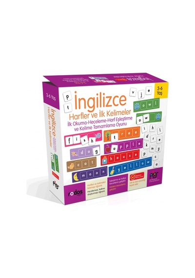 Ingilizce Harfler ve İlk Kelimeler/İlk Okuma-Heceleme-Eşleştirme