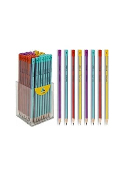 Karışık 12 Adet Kurşun Kalem, Desenli, Yüksek Kalite 124-Pembe