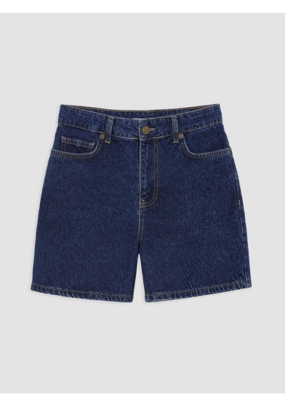 Lcwaıkıkı Petite Lacivert Regular Fit Kadın Jean Şort