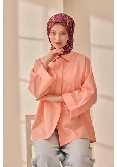 Silk Home Soft Eşarp 73091-04 Lacivert, Turuncu, Sarı, Pembe